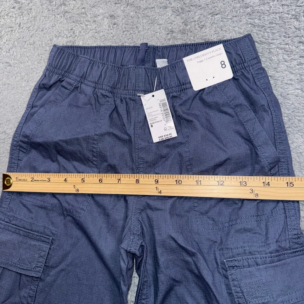 The Children's Place Baggy Cargo Pants Size 8 Stonewear Blue Boys New With Tags